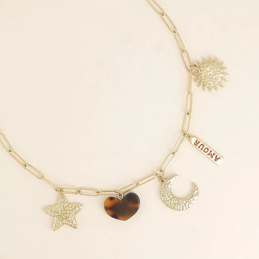 Collier pampilles Lune