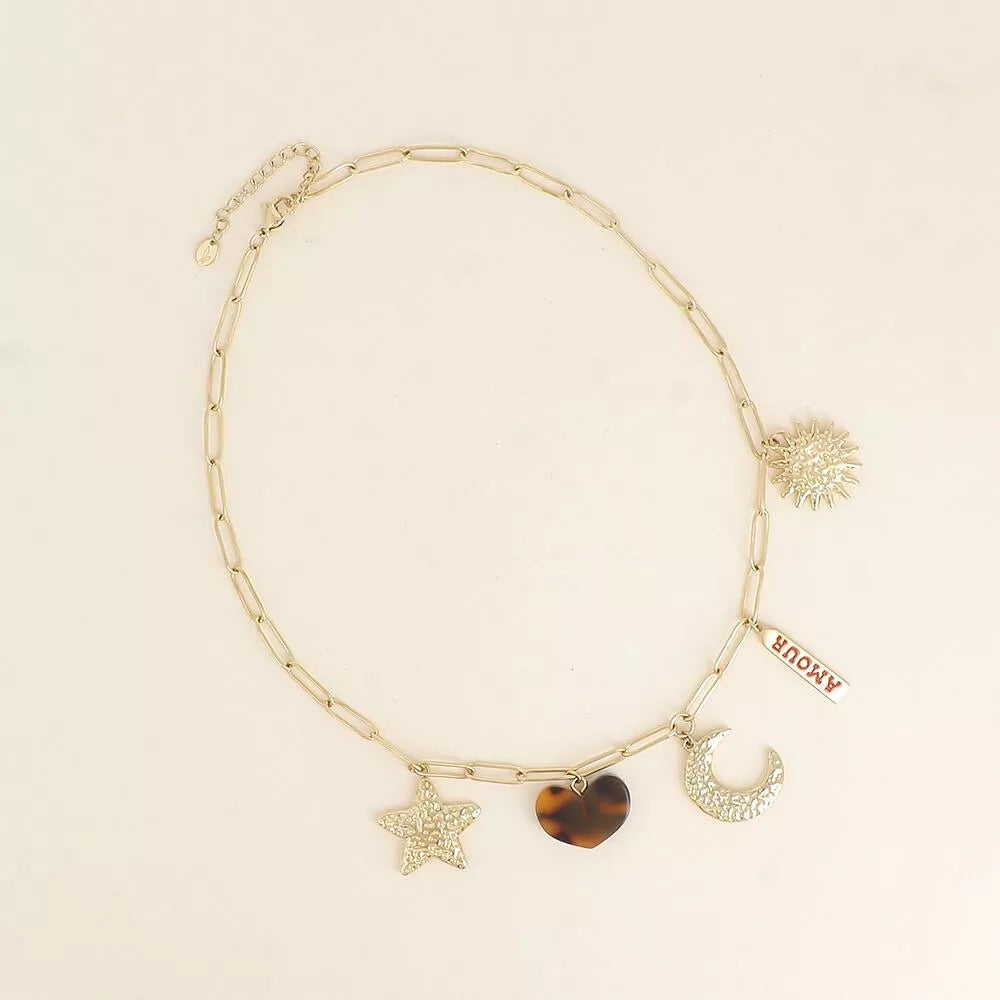 Collier pampilles Lune
