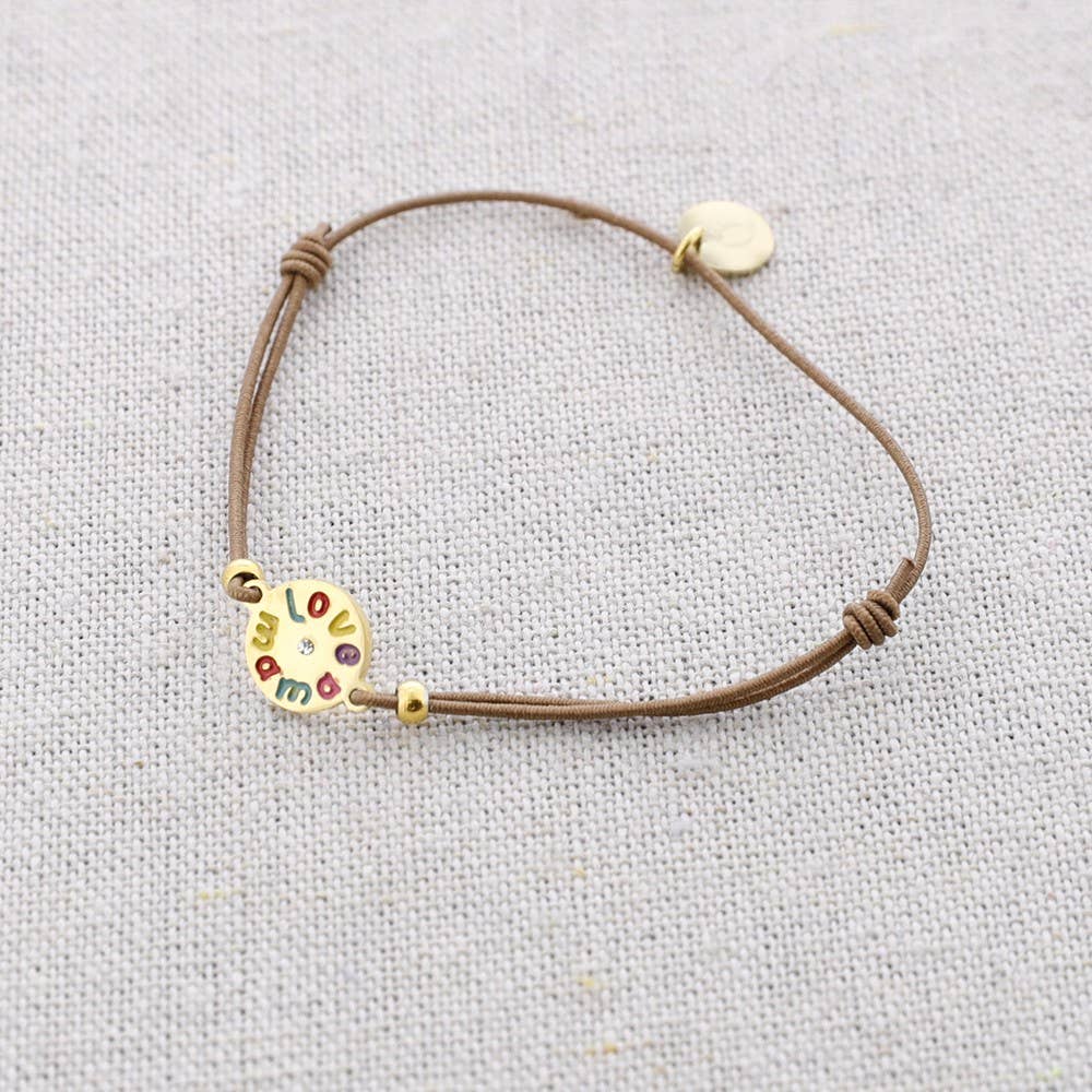 Bracelet élastique en acier avec médaillon Love Mama: Combiné 3