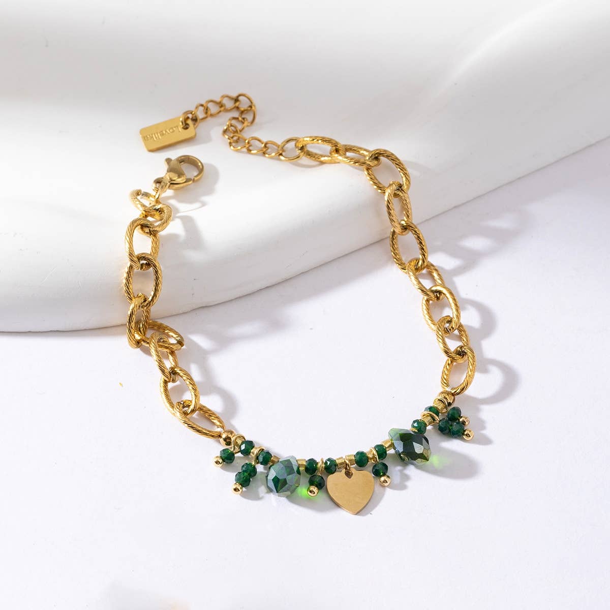 Bracelet chaîne simple étoiles et cristaux - Fabienne: Multicouleur / Tu [1]