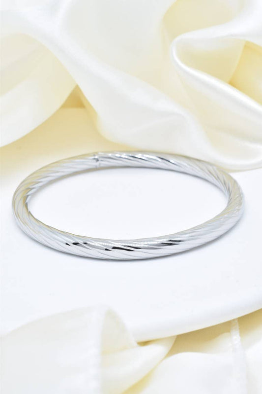 Bracelet jonc en acier inoxydable - BR110318: Doré
