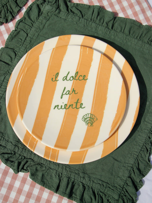 Assiette à dessert "il dolce far niente" Ambiance Vacances