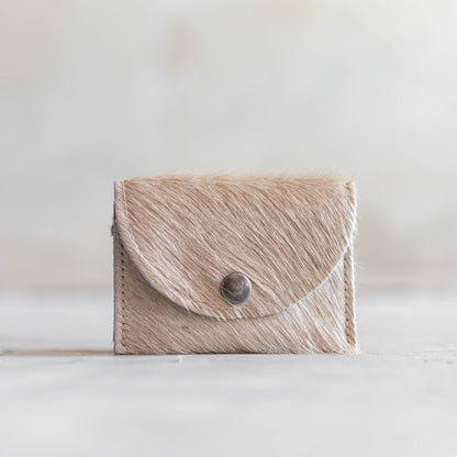 Portefeuille en peau de vache à bouton-pression | 11 variantes: Imprimé Panthère