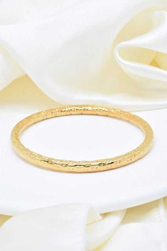 Bracelet jonc en acier inoxydable - BR110319: Doré