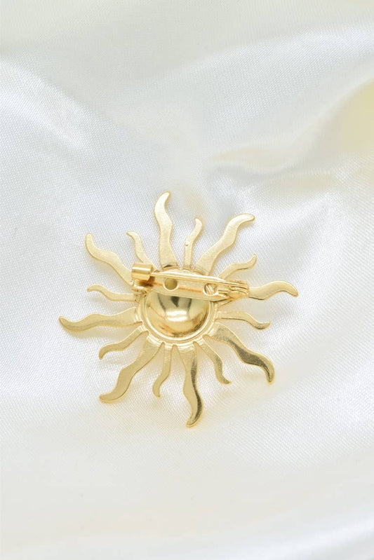 Broche en acier inoxydable - BH500041: Doré