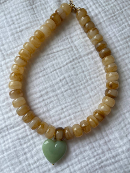 Collier Charlie: Perle kaki