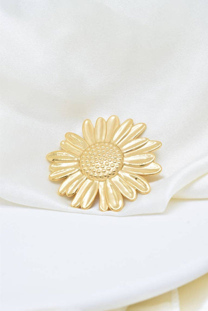 Broche en acier inoxydable - BH500035: Doré