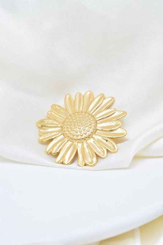 Broche en acier inoxydable - BH500035: Doré