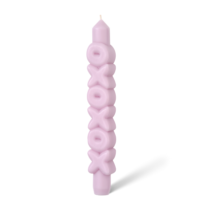 Bougie conique XOXOXO - Fait main - Bougies coniques 3D: Rose