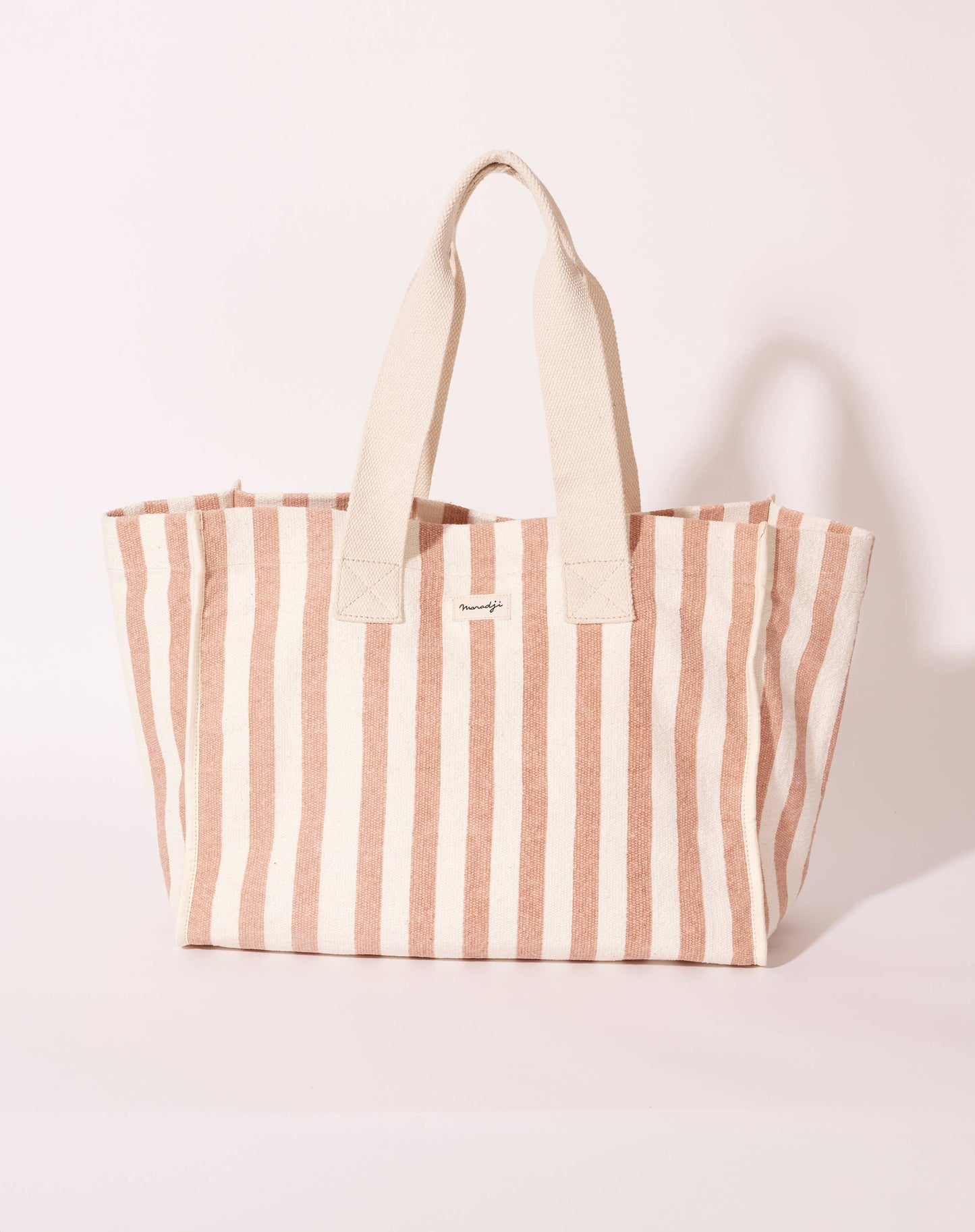 SAC CABAS COTON RAYÉ ROSE NINA