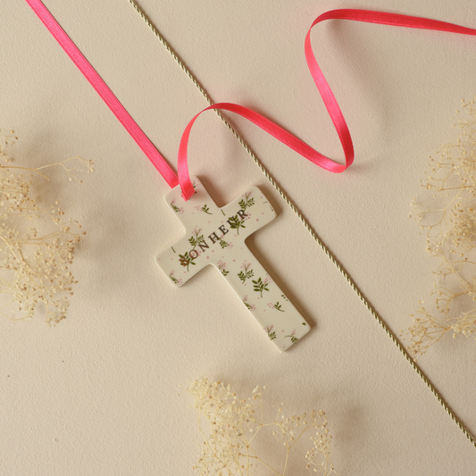 Croix Murale Pink Berry: Amour
