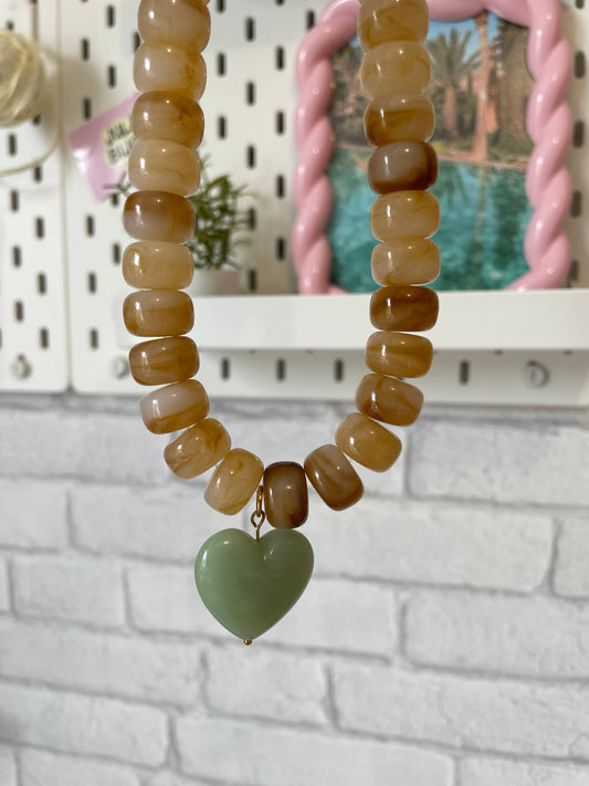 Collier Charlie: Perle beige