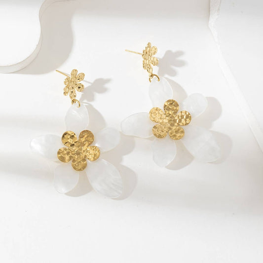Boucles d'oreilles - Philomène: Blanc / Tu [1]
