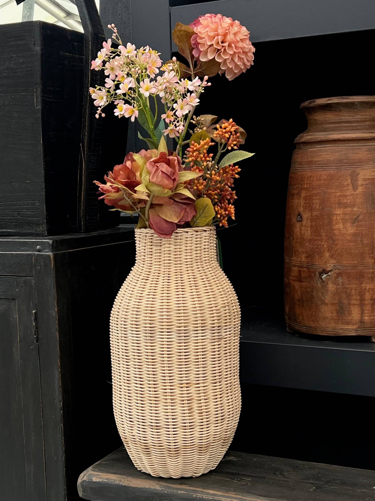 Grand vase en rotin Sisi