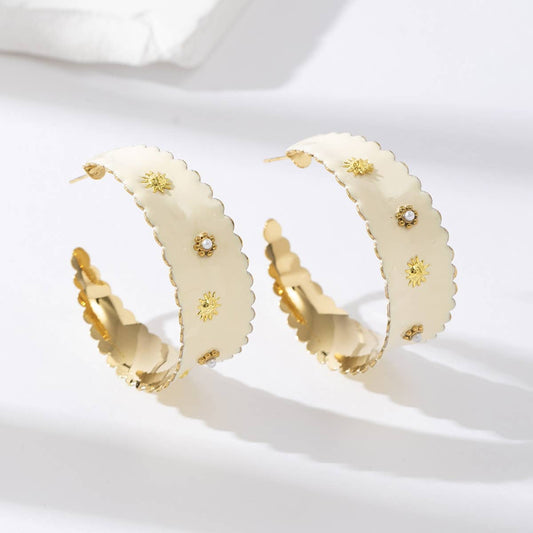Boucles d'oreilles pendantes - Anouk: Beige / Tu [1]