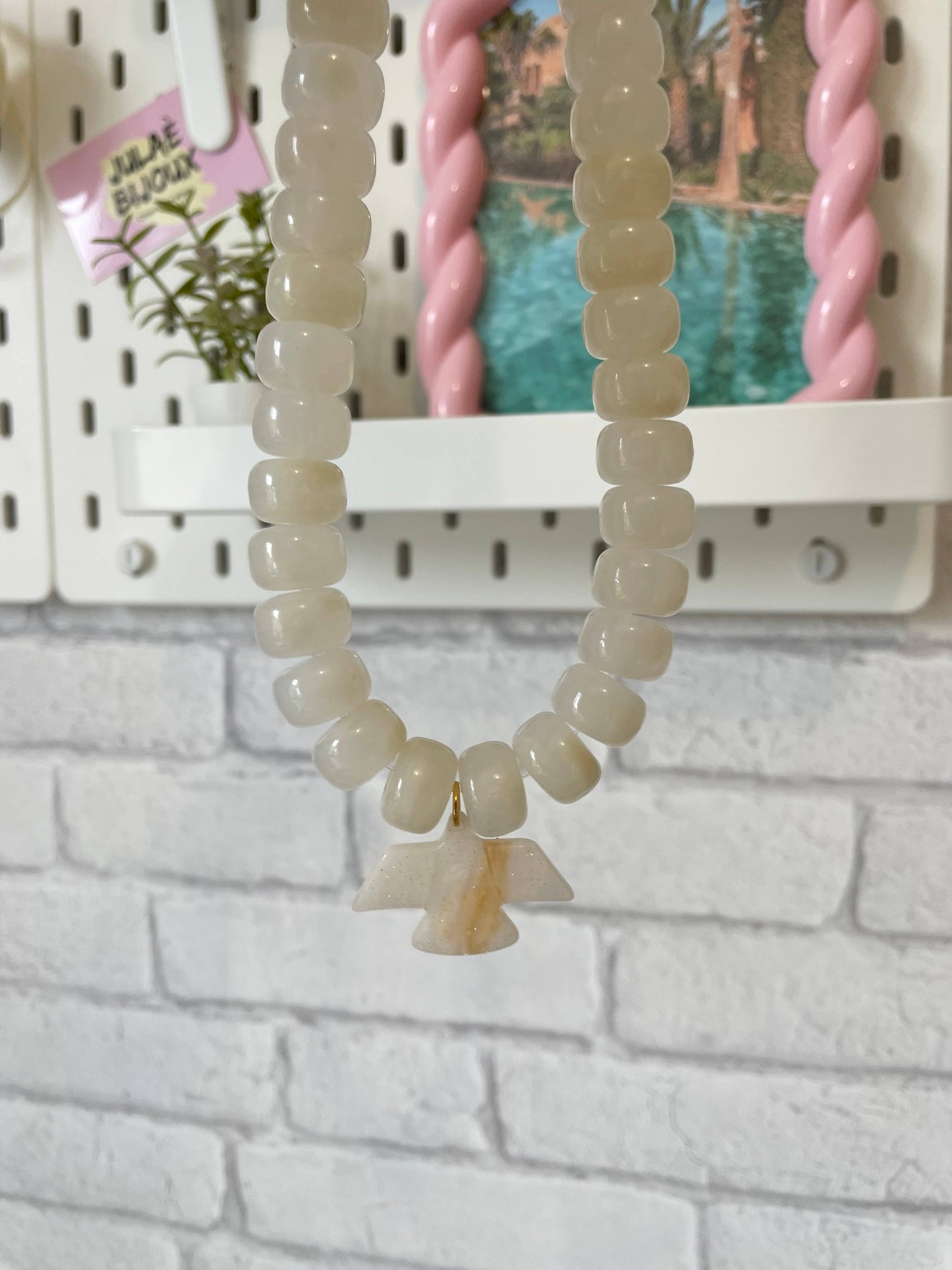 Collier Charlie: Perle écru