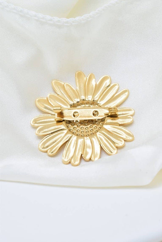 Broche en acier inoxydable - BH500035: Doré