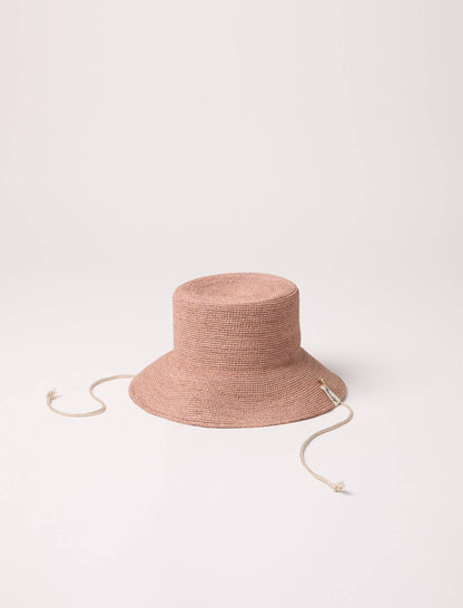 CHAPEAU MILOS RAPHIA ROSE