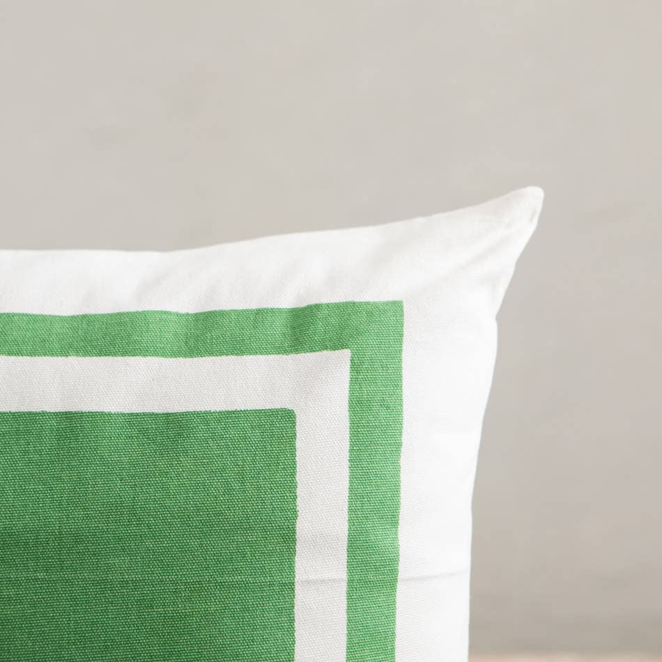 Coussin double carré vert Capri 45x45