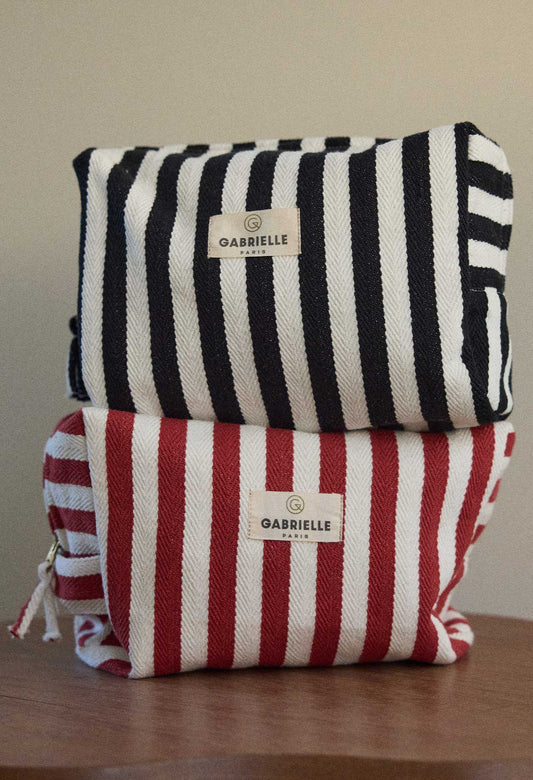Trousse de toilette Rayures Noires