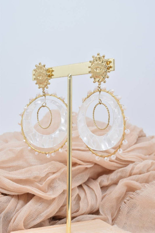 Boucles d'oreilles en acier inoxydable -BO100359OR