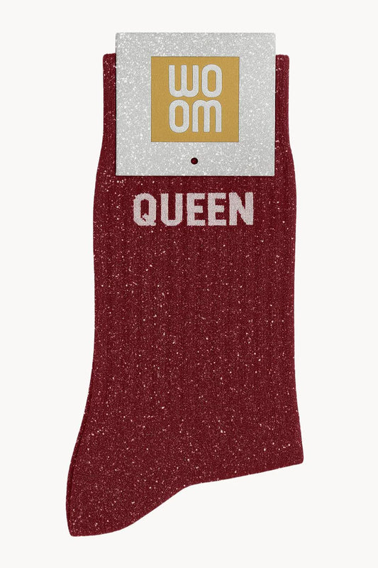 Chaussettes à Paillettes "Queen" Cherry Pop - Taille 36-40