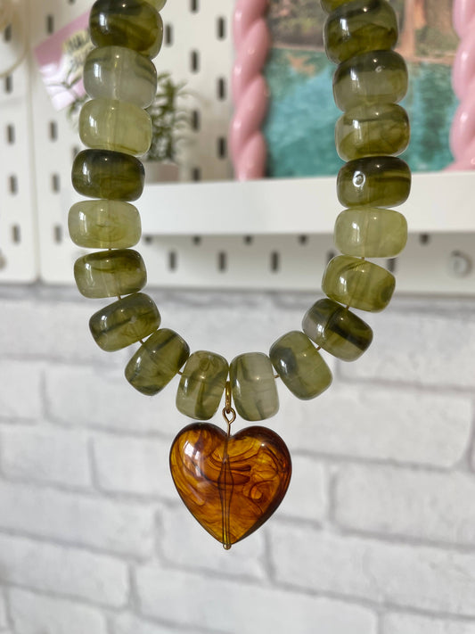 Collier Charlie: Perle kaki
