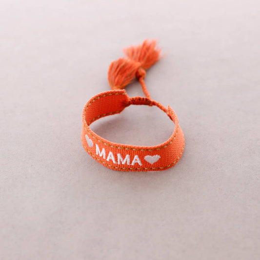 Bracelet macramé Mama: Orange