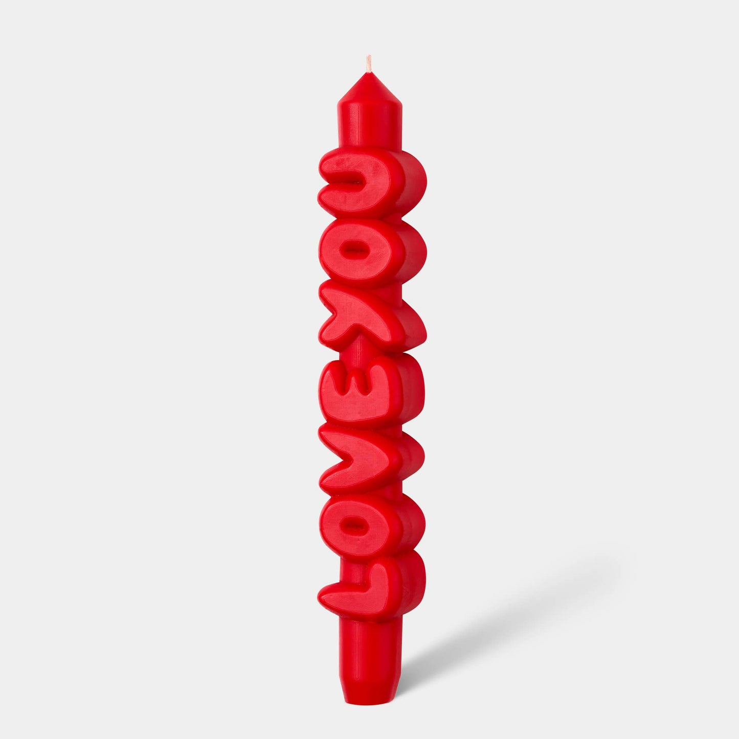 Bougie conique JE T'AIME - Fait main - Bougies coniques 3D de 9 pouces: Rose