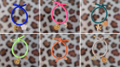 ÉLASTIQUE CHEVEUX BIJOUX BRACELETS CHOUBI : Orange rouille