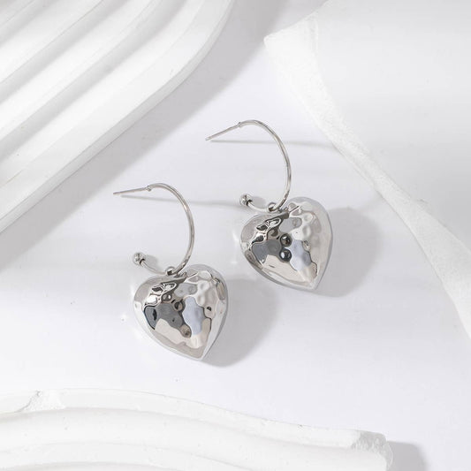 Boucles d'oreilles créoles coeurs - Maëlys: Gold / Tu [1]