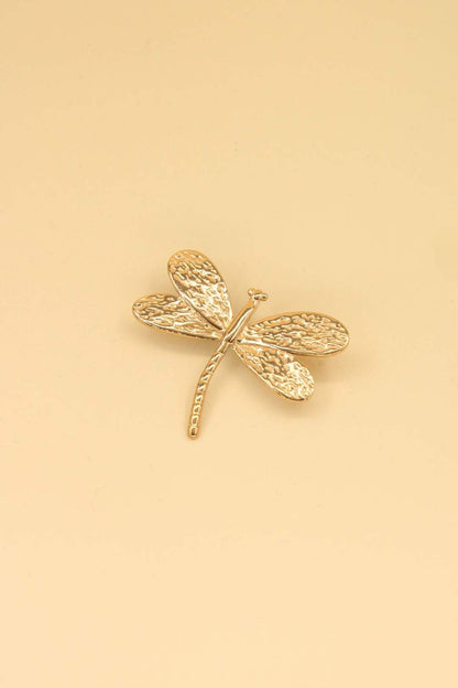 Broche Libellule en Acier Inoxydable: Doré / TU