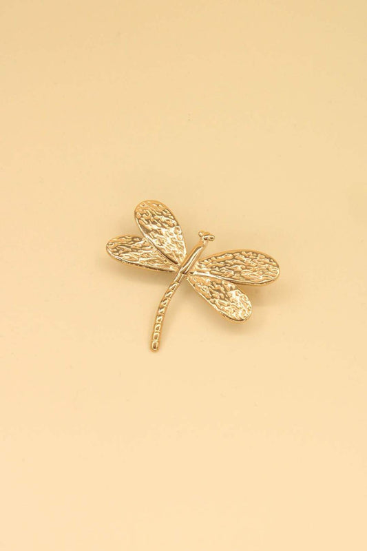Broche Libellule en Acier Inoxydable: Doré / TU