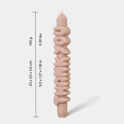 Bougie conique MERCI - Fait main - Bougies coniques 3D de 9 pouces: Rose