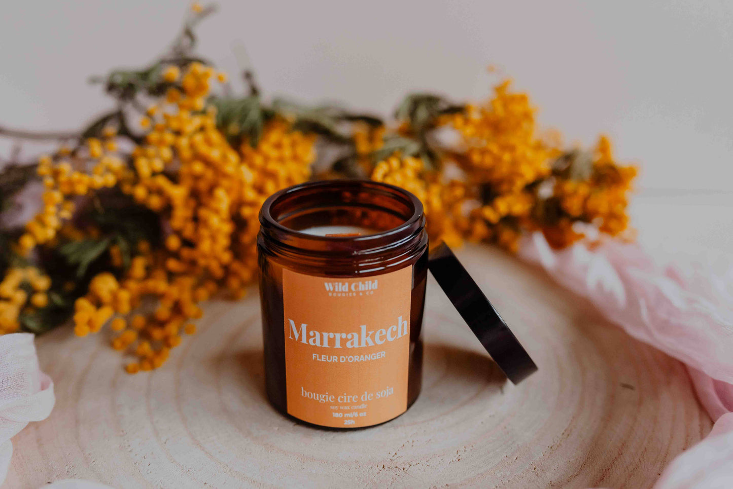 "Marrakech" Bougie Cire végétale - 25h - Fleur d'oranger