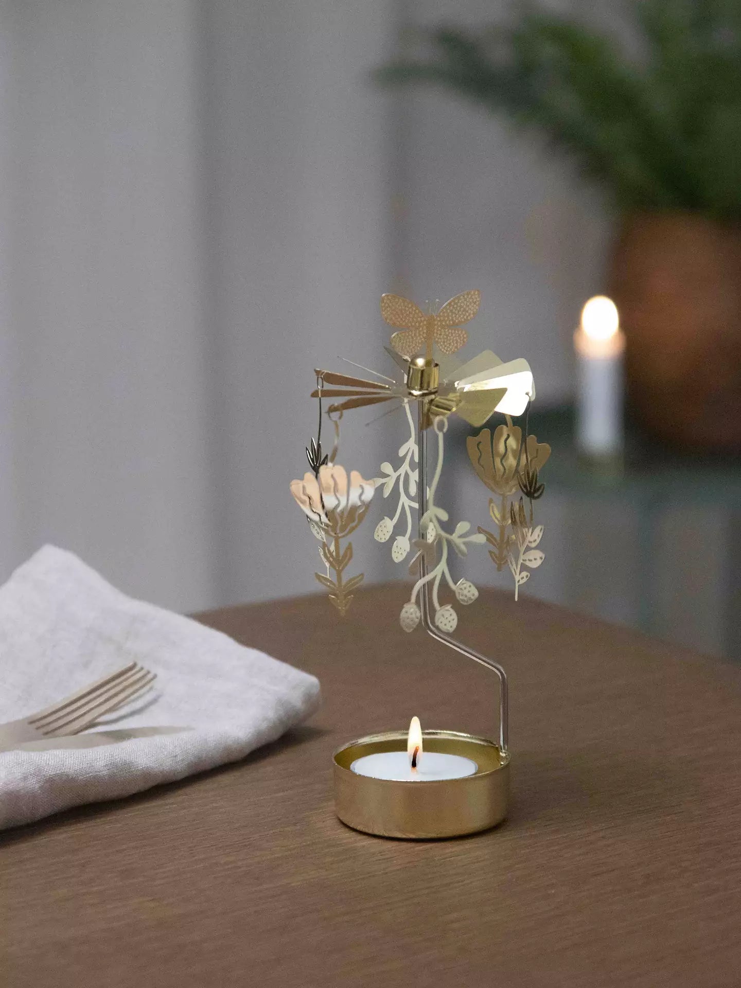 Bougie carrousel fleurs
