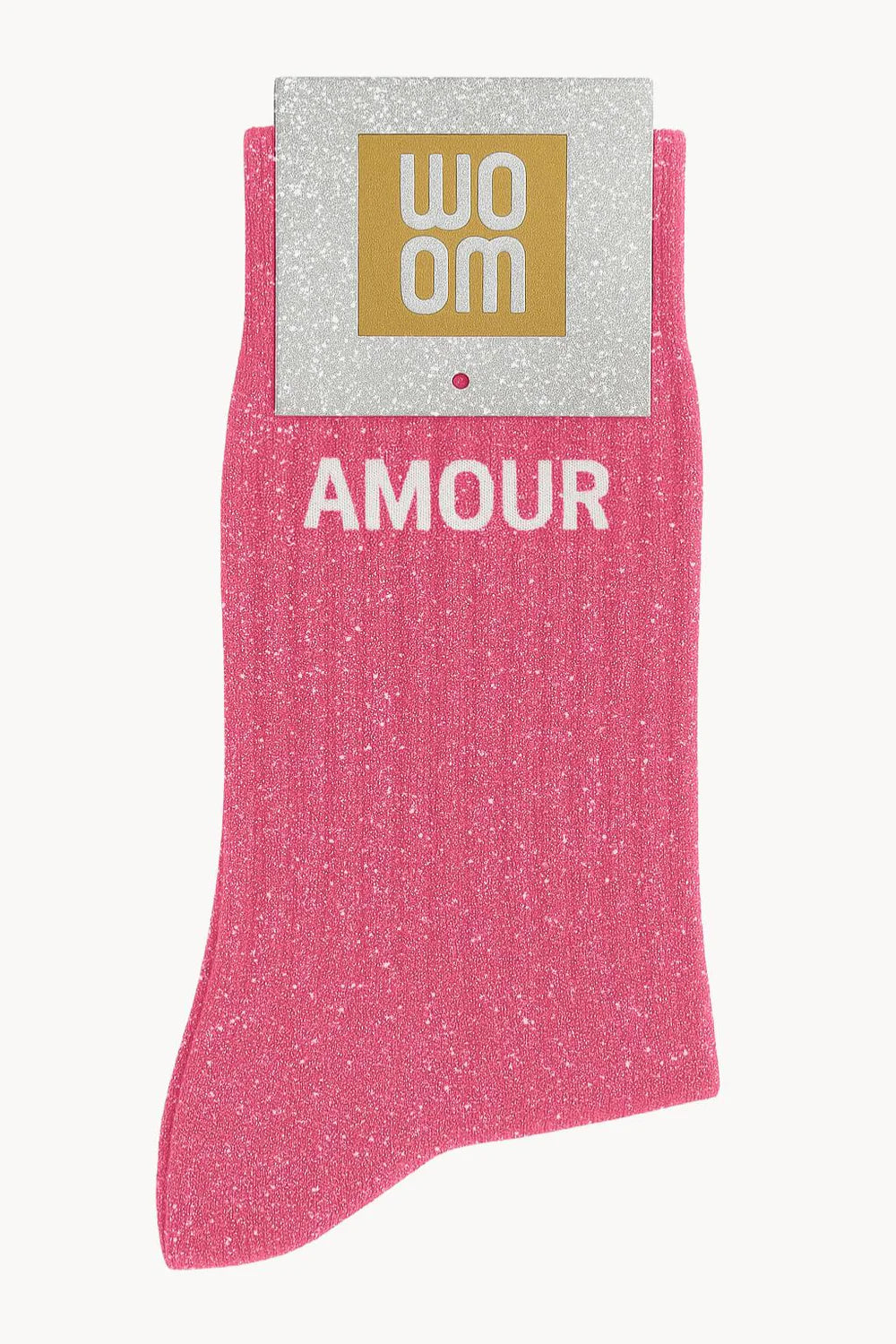 Chaussettes à Paillettes "Amour" Rose Bubble - Taille 36-40