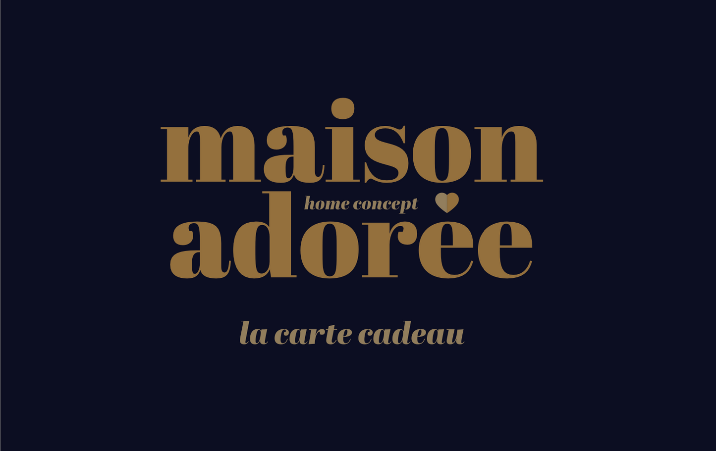 Carte cadeau Maison Adorée