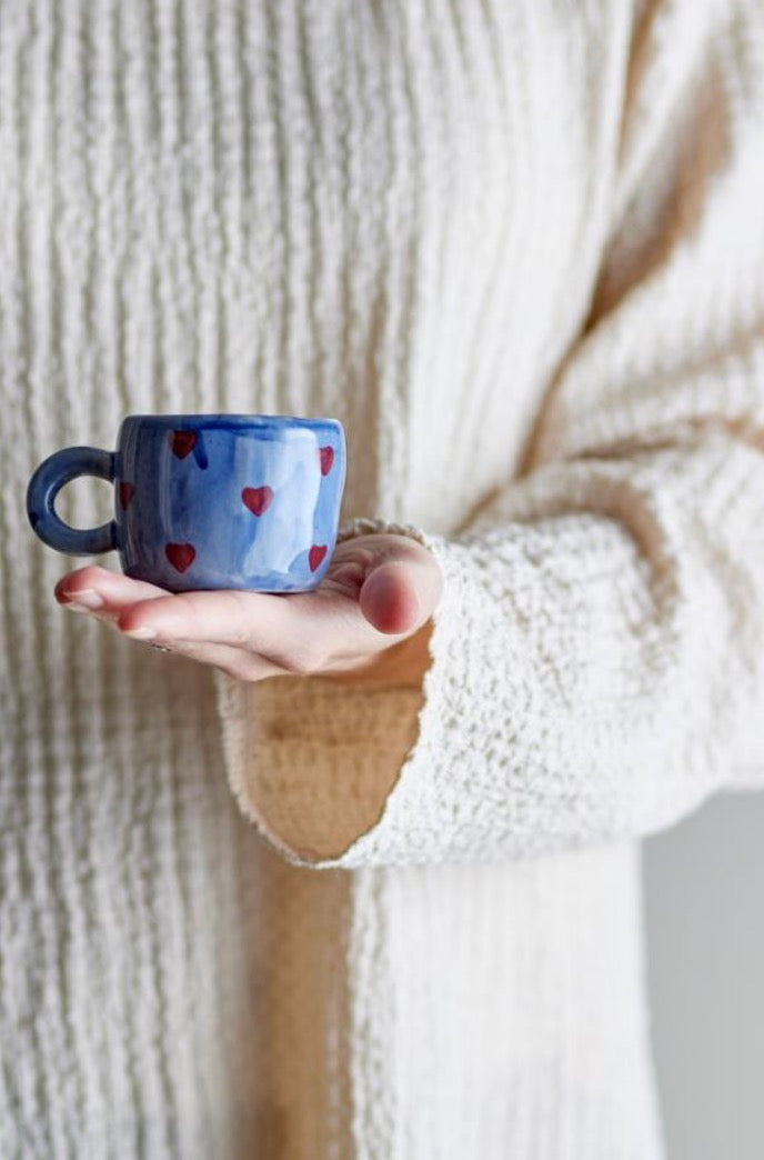 Tasse blooming bleu cœur.