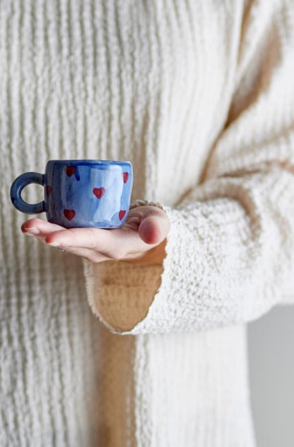 Tasse blooming bleu cœur.