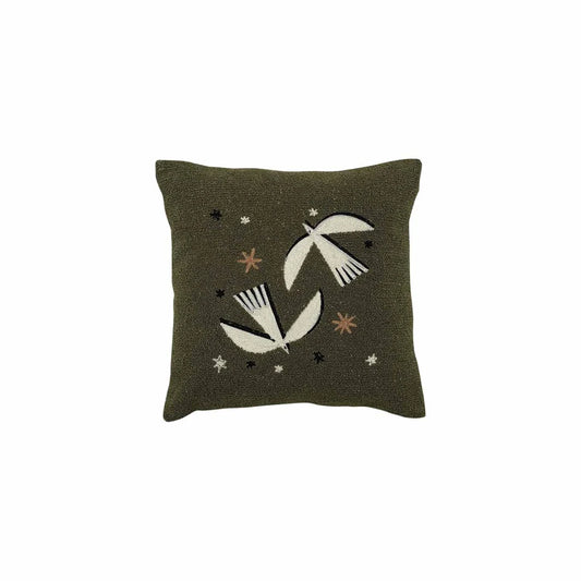 Coussin colombe kaki 40x40