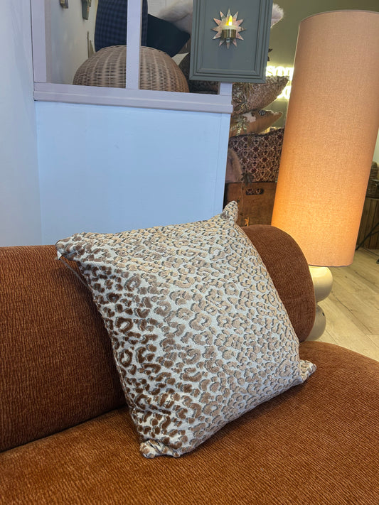 Housse de coussin Jacquard Léopard 50x50 cm