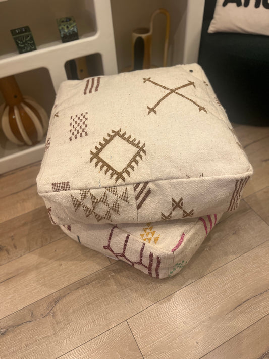 Pouf Berbère Azilal beige