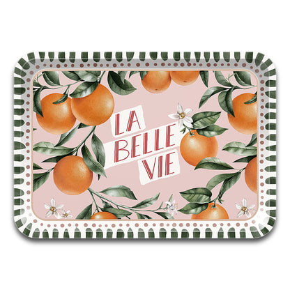 Plateau la Belle Orange Pôdevache 33x43 cm