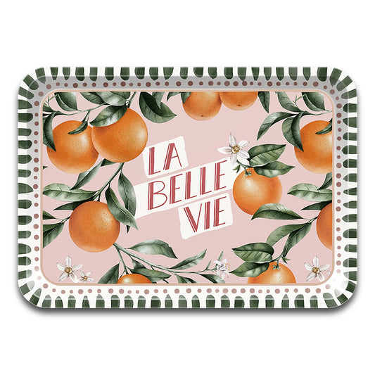 Plateau la Belle Orange Pôdevache 33x43 cm