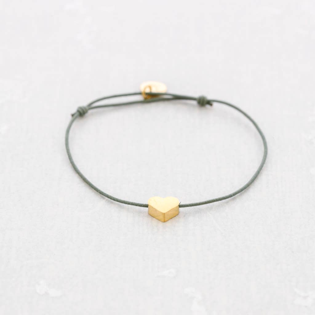 Bracelet en acier avec cœur: Rose