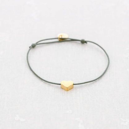Bracelet en acier avec cœur: Vert