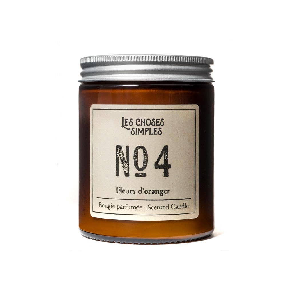 Bougie parfumée à la cire de soja de taille moyenne -Nr4 (fleur d'oranger)