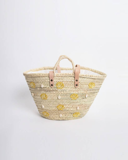 PANIER BRODÉ SHELL JAUNE
