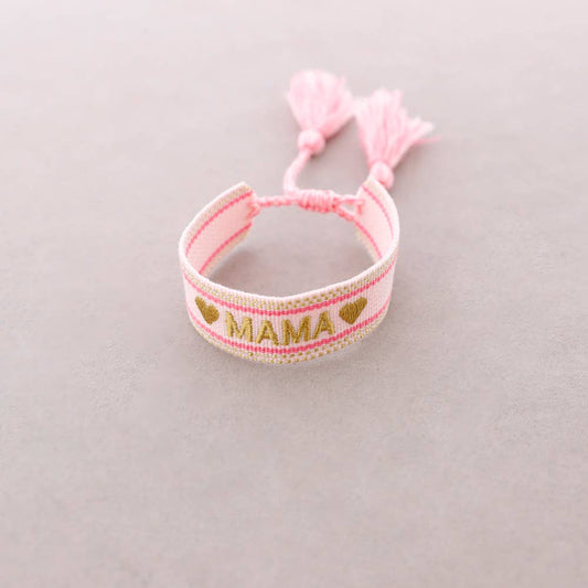 Bracelet macramé Mama: Rose